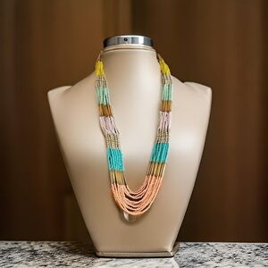 Vintage Beaded Long Tiered Elegant Unique Multicolors Gold Silver Y2K Festival